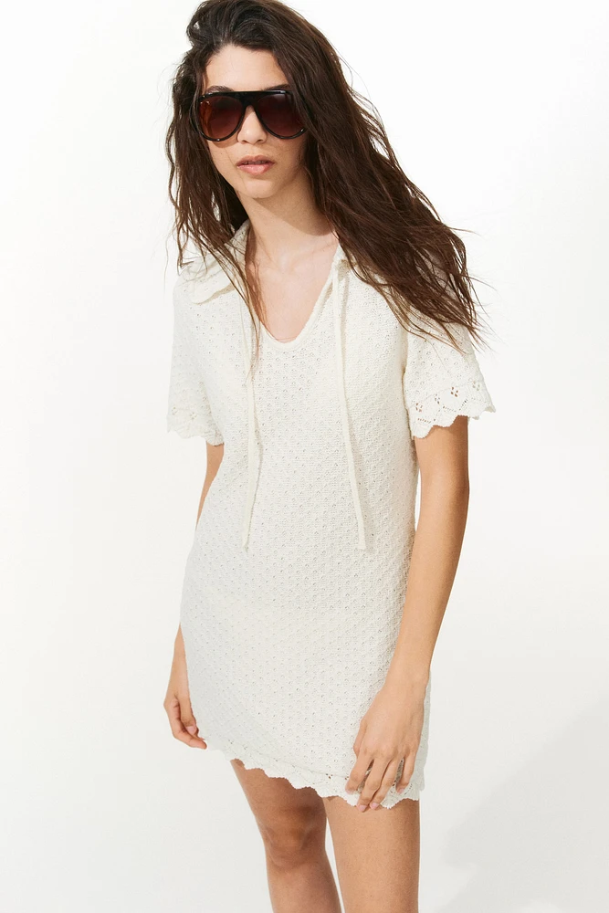 Pointelle-Knit Dress