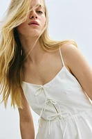 Robe en popeline avec détails noués