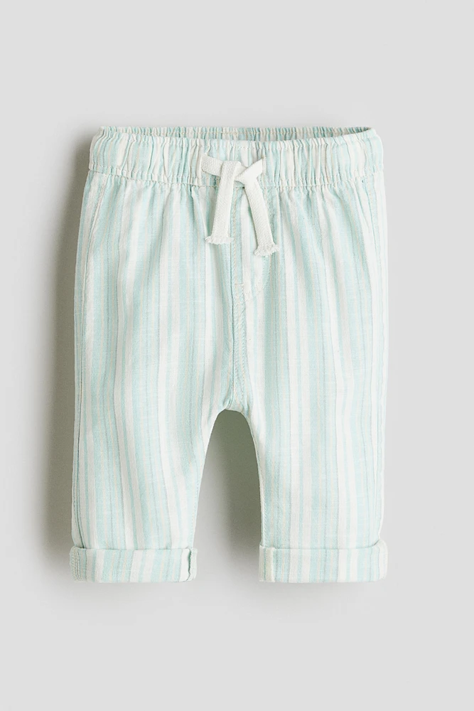 Linen-Blend Joggers