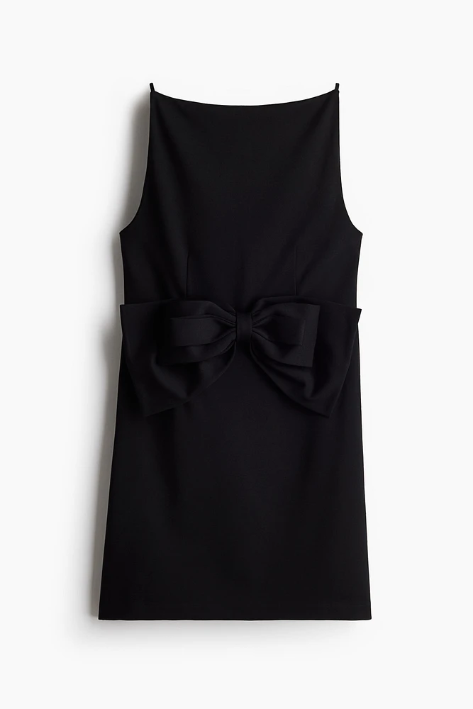 Bow-Detail Sleeveless Dress