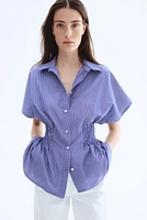 Chemise avec taille en nid d'abeille