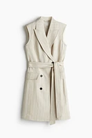 Linen-blend Jacket Dress