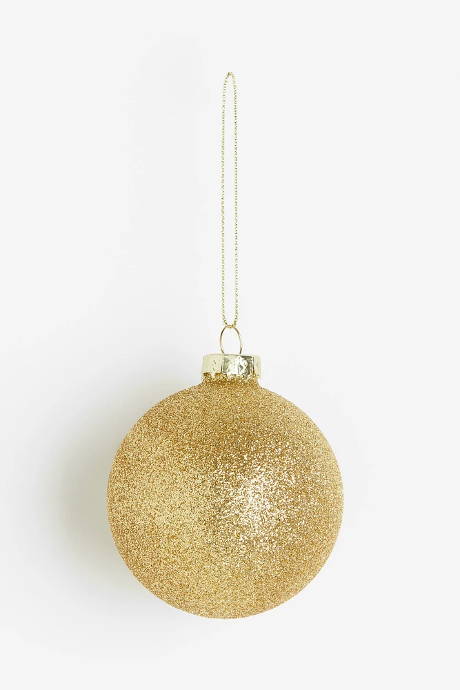 Glittery Glass Christmas Ornament