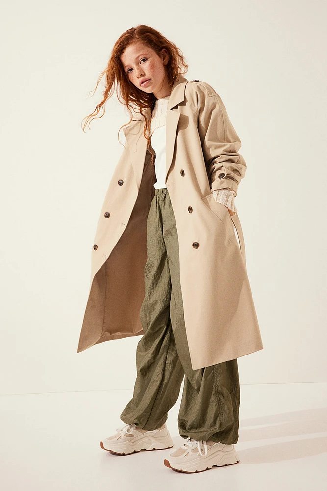 Double-breasted Trench Coat with Tie Belt