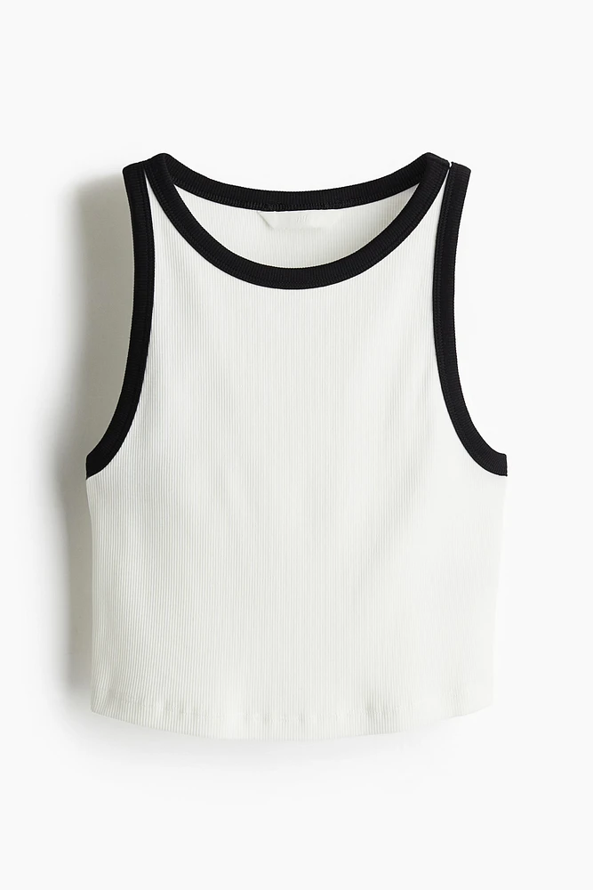 Cropped Ribbed Tank Top