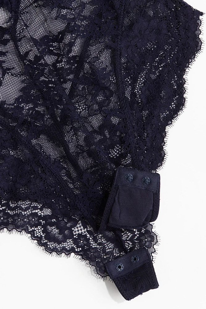 Maillot à brassière remontante en dentelle