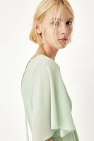 V-Neck Chiffon Dress
