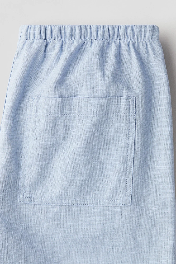 Linen-Blend Pants