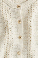 Pointelle-Knit Cardigan