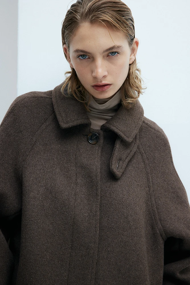 Wool-Blend Car Coat