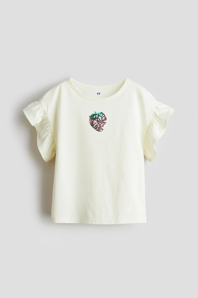 Sequined Cotton Top