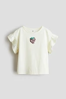 Sequined Cotton Top