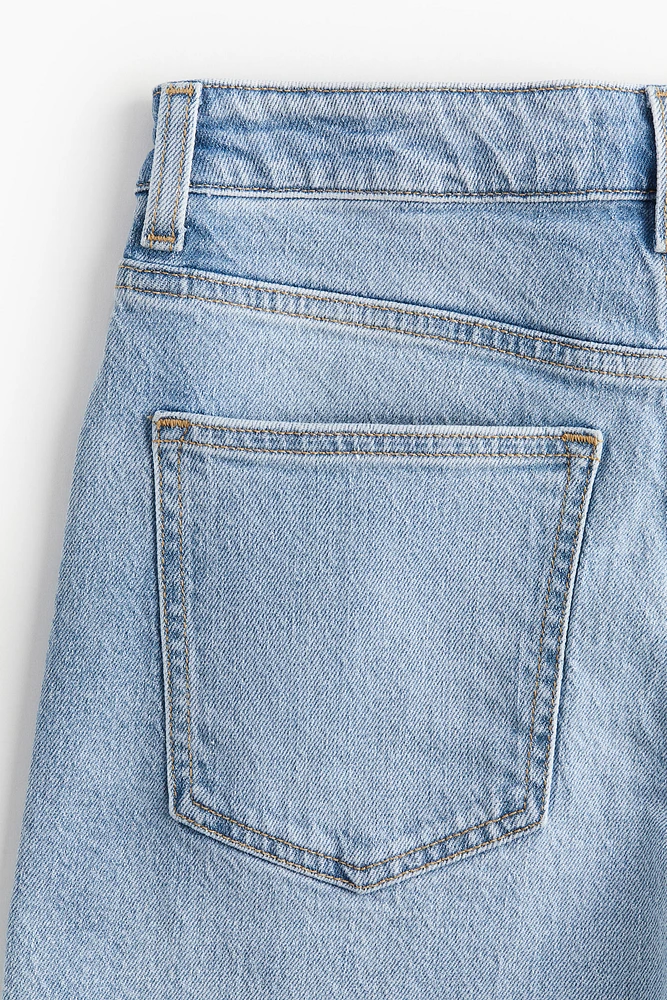 Short taille haute en denim