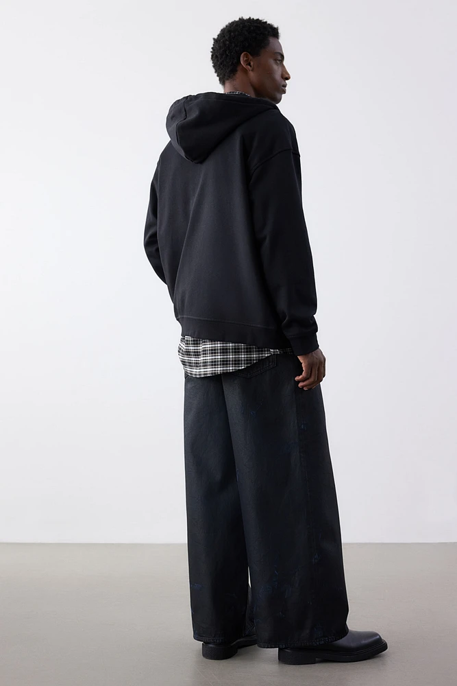 Veste à glissière Coupe Flottante avec capuchon