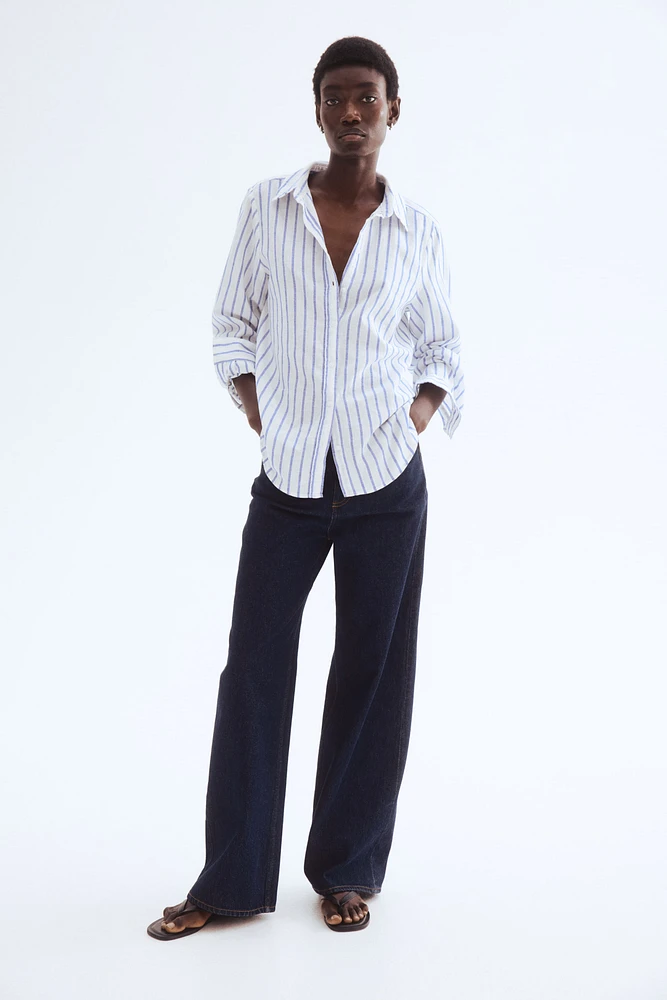 Chemise en lin mélangé