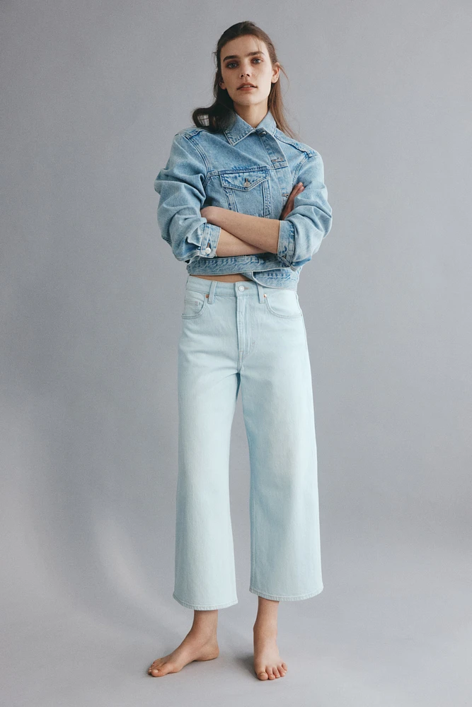 Wide High Cropped Jeans