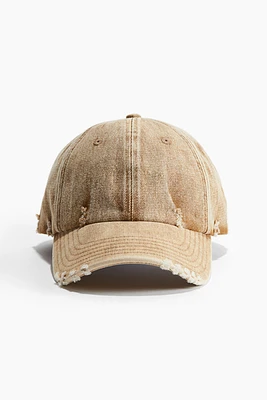 Cap with Heavily Distressed Details