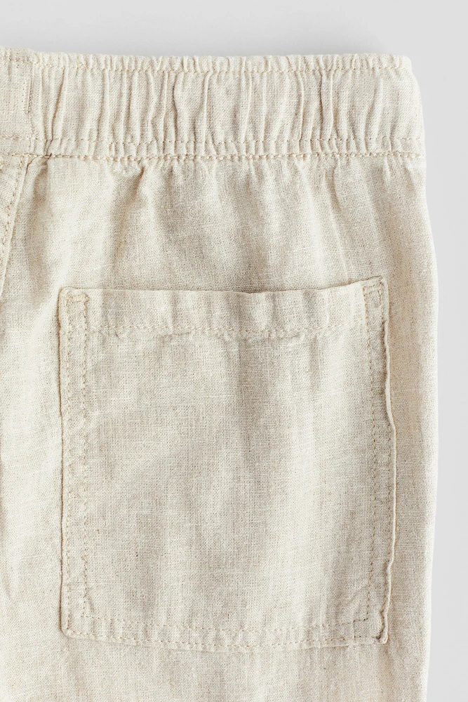 Linen-Blend Joggers