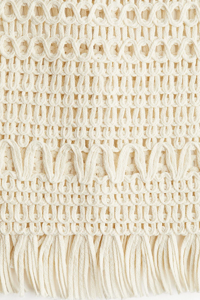 Crochet-look vest top