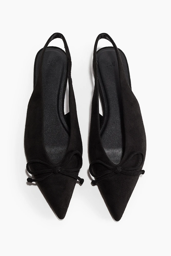 Bow-Decorated Slingbacks