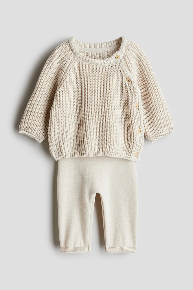 2-piece Knit Cotton Set