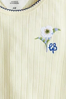 Pointelle Jersey Top
