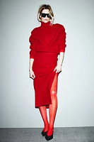 Rib-Knit Pencil Skirt