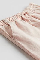 Wide-leg Linen-blend Pull-on Pants