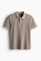 Slim Fit Waffled Polo Shirt