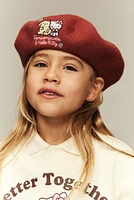 Appliquéd Wool Beret