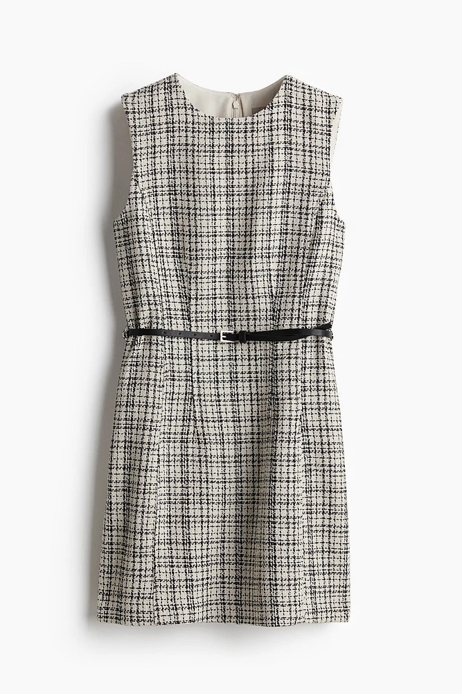 Belted Bouclé Dress