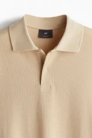 Regular Fit Ribbed Polo Shirt