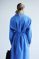 Linen-blend Shirt Dress