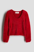 Fluffy-Knit Sweater