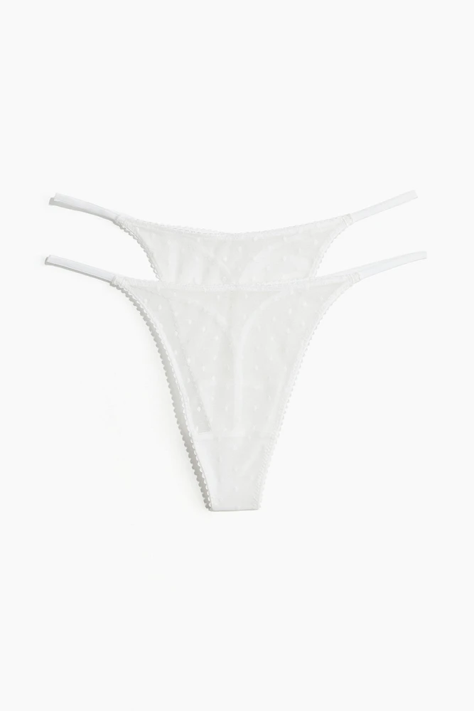 2-pack Mesh Thong Briefs