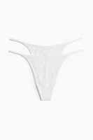 2-pack Mesh Thong Briefs