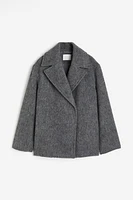 Wool-blend Double-breasted Jacket