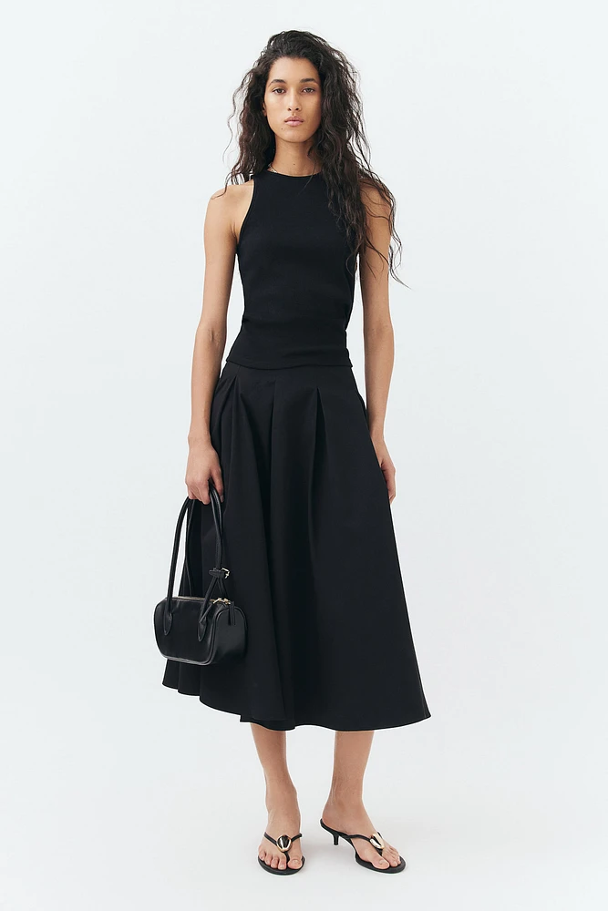 Long Pleated Skirt