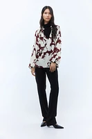 Crinkled Chiffon Blouse