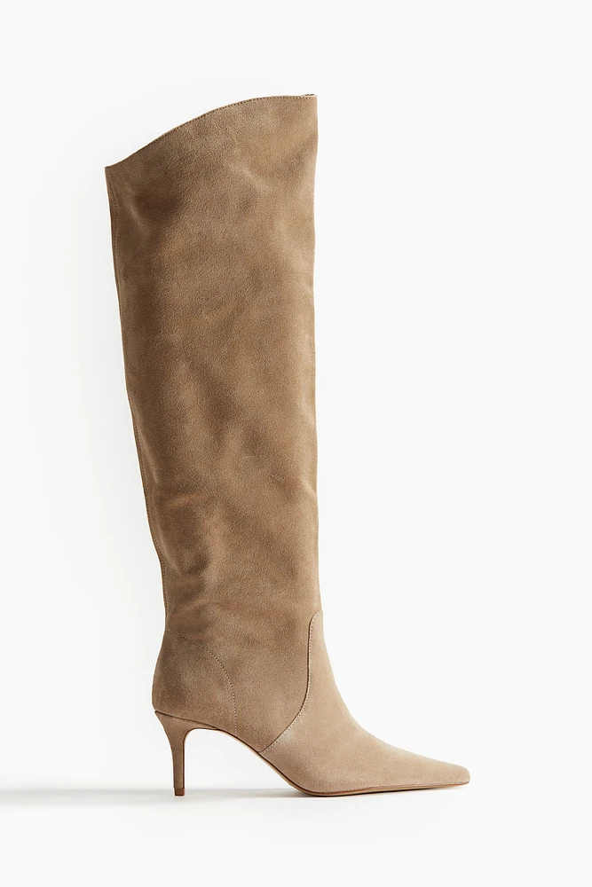 Knee-High Suede Boots