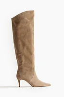 Knee-High Suede Boots