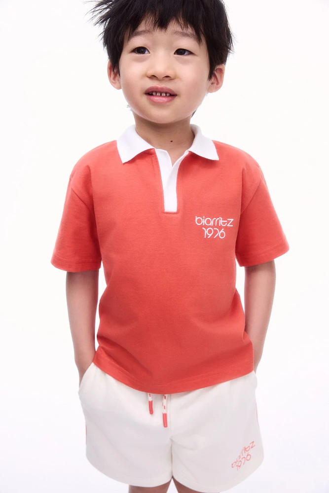 Embroidered-Detail Polo Shirt