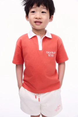 Embroidered-Detail Polo Shirt