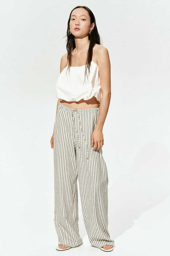 Pantalon droit avec cordon de serrage