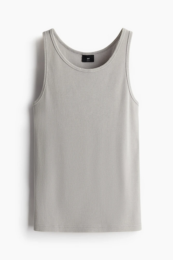 Slim Fit Ribbed Tank Top