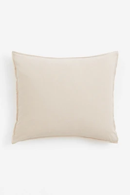 Washed Linen-blend Pillowcase