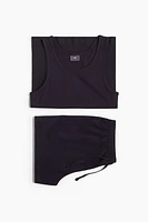 Débardeur et short de pyjama en coton