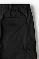 Regular Fit Nylon Cargo Shorts