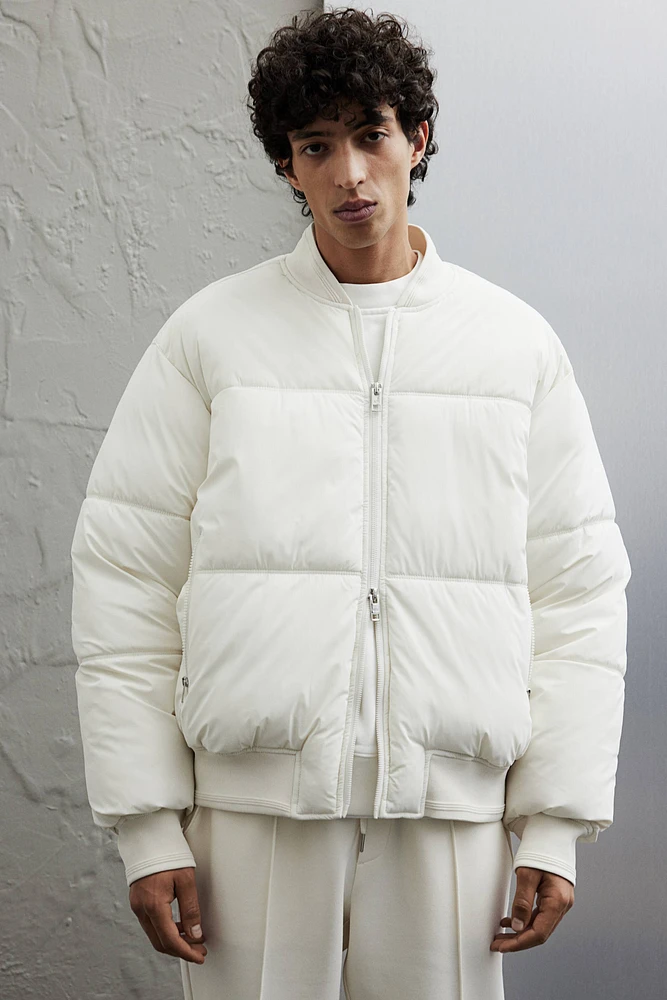 Loose Fit Padded Bomber Jacket