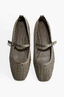 Straw Mary Janes